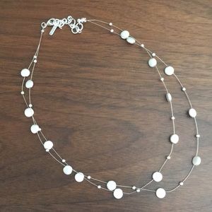 Silver bead necklace